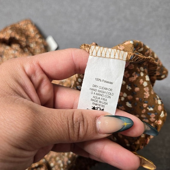 Audrey 3+1 Alice Floral Slip Brown Dress - Picture 4 of 4